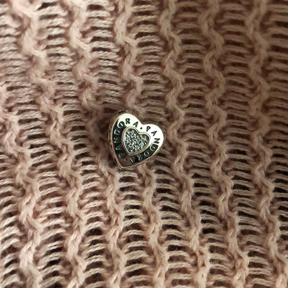 Authentic Pandora signature heart charm